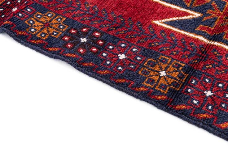 Detail image of 2' 10 x 4' 10 Hand Knotted Balouch Persian Wool Rug