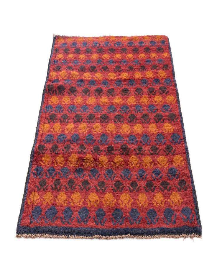 Detail image of 2' 10 x 4' 7  Hand Knotted Balouch Persian Wool Rug