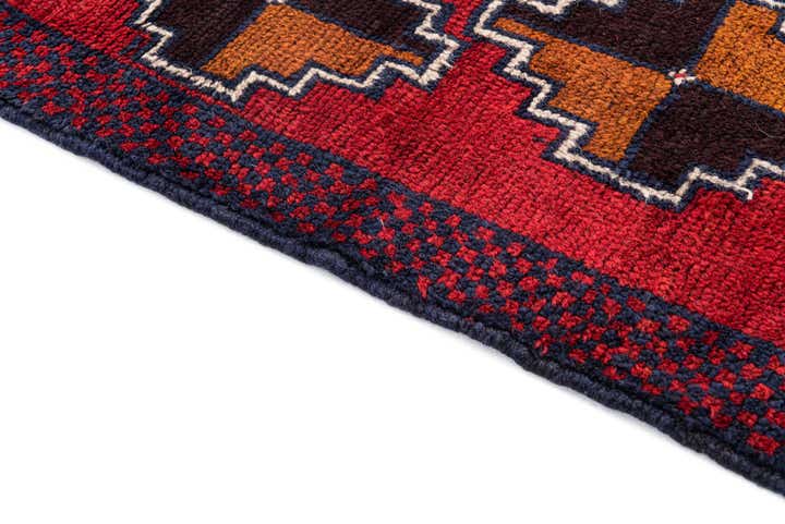 3' x 4' 7 Hand Knotted Balouch Persian Wool Rug