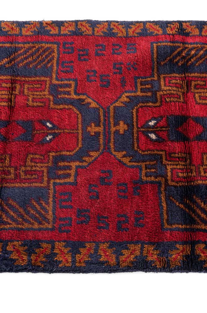 3' x 4' 5 Hand Knotted Balouch Persian Wool Rug