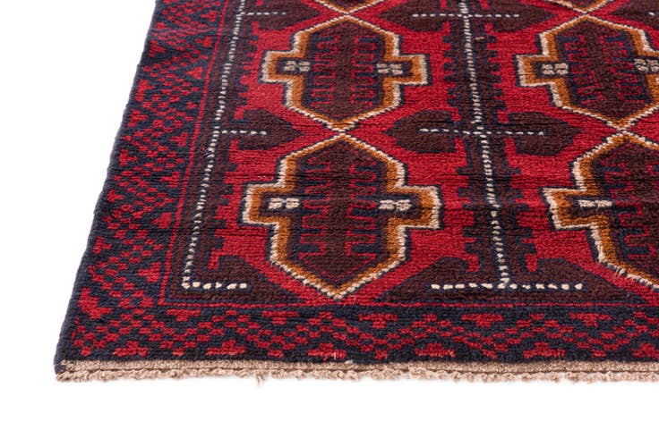 Detail image of 2' 9 x 4' 8 Hand Knotted Balouch Persian Wool Rug