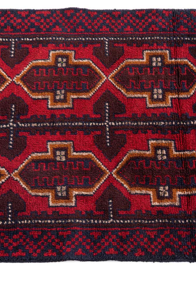 2' 9 x 4' 8 Hand Knotted Balouch Persian Wool Rug