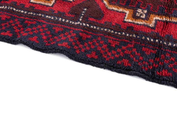 2' 9 x 4' 8 Hand Knotted Balouch Persian Wool Rug