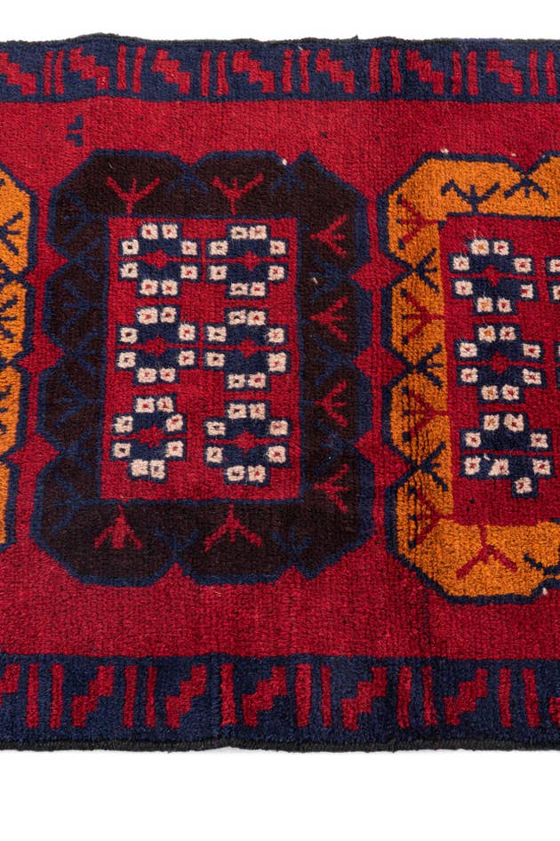 Detail image of 2' 10 x 4' 5 Hand Knotted Balouch Persian Wool Rug