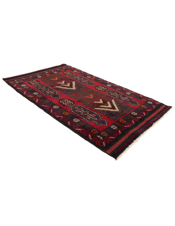 Detail image of 2' 11 x 4' 7 Hand Knotted Balouch Persian Wool Rug