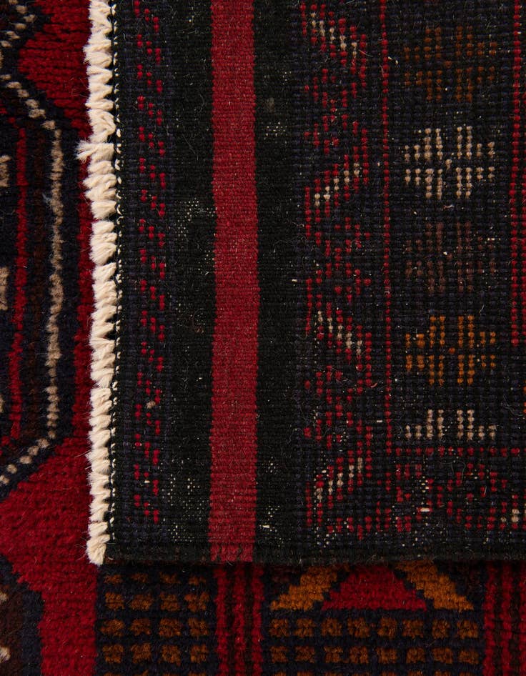 Detail image of 2' 11 x 4' 7 Hand Knotted Balouch Persian Wool Rug