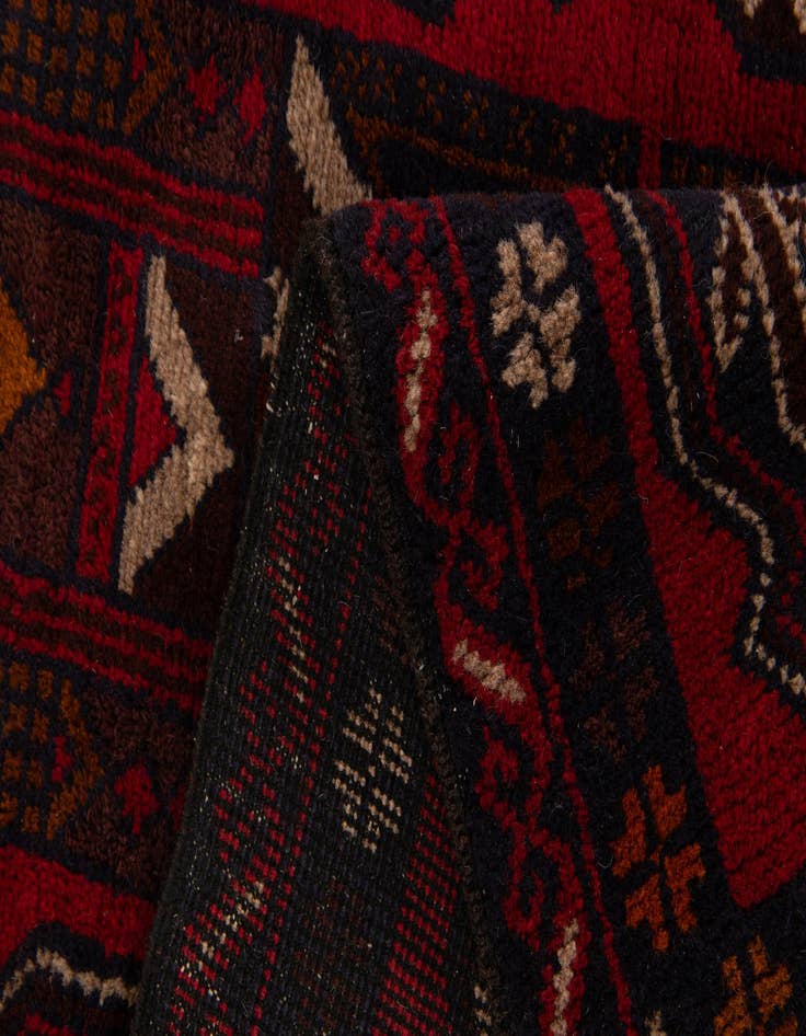 Detail image of 2' 11 x 4' 7 Hand Knotted Balouch Persian Wool Rug