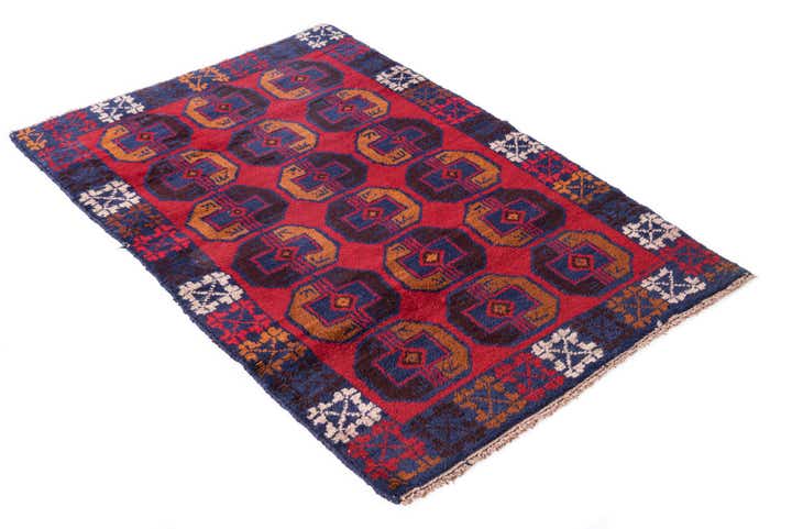 2' 10 x 4' 6 Hand Knotted Balouch Persian Wool Rug