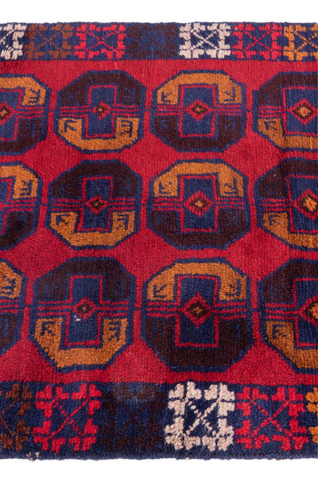 Detail image of 2' 10 x 4' 6 Hand Knotted Balouch Persian Wool Rug