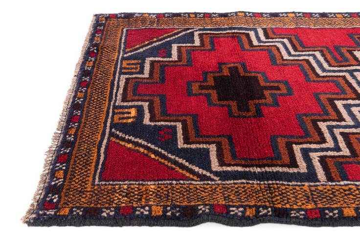 Detail image of 2' 10 x 4' 6 Hand Knotted Balouch Persian Wool Rug