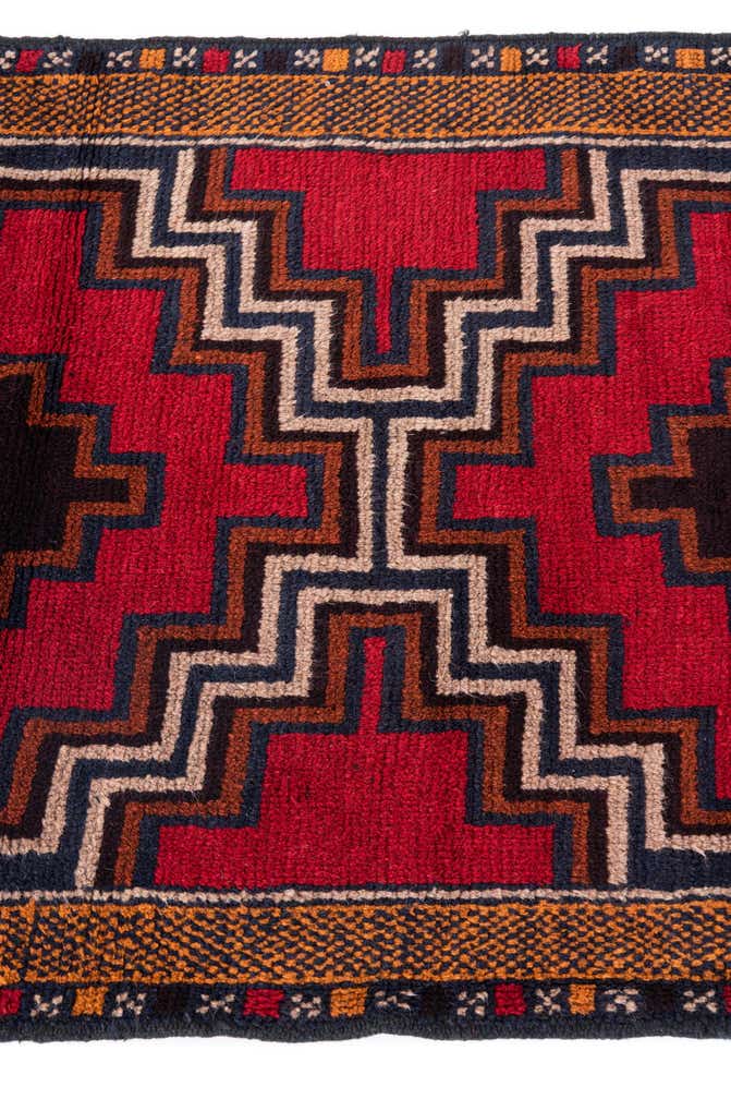 2' 10 x 4' 6 Hand Knotted Balouch Persian Wool Rug