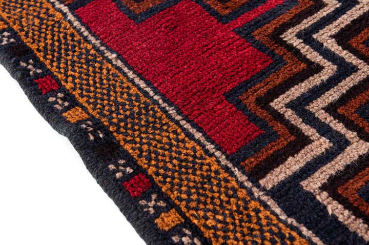 2' 10 x 4' 6 Hand Knotted Balouch Persian Wool Rug