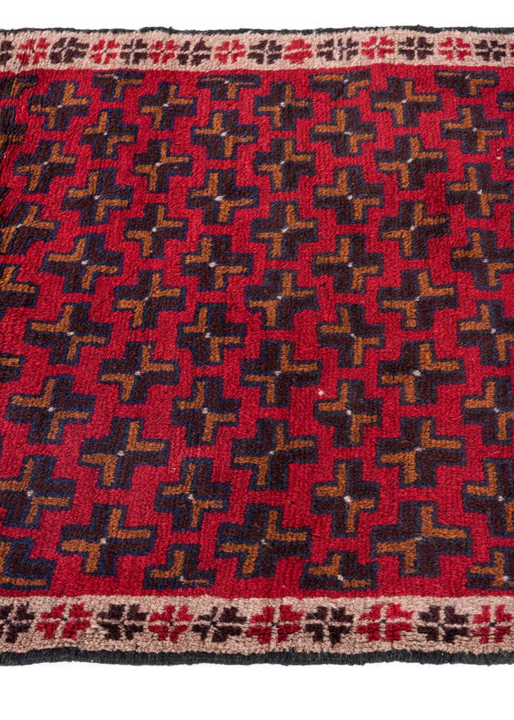 2' 10 x 4' 7 Hand Knotted Balouch Persian Wool Rug