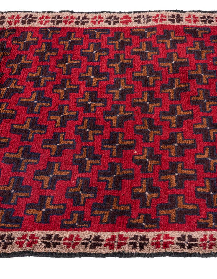 Detail image of 2' 10 x 4' 7  Hand Knotted Balouch Persian Wool Rug