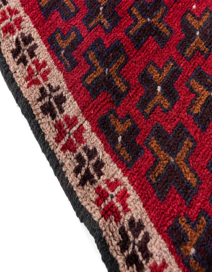 Detail image of 2' 10 x 4' 7  Hand Knotted Balouch Persian Wool Rug