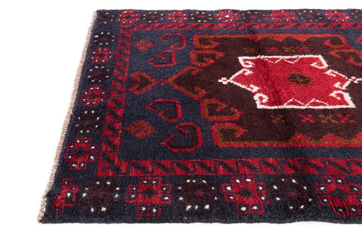 Detail image of 2' 10 x 4' 9 Hand Knotted Balouch Persian Wool Rug