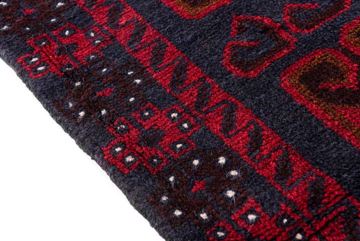 2' 10 x 4' 9 Hand Knotted Balouch Persian Wool Rug