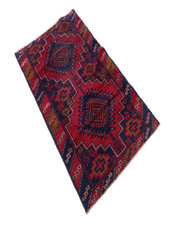 Detail image of 2' 8 x 5' Hand Knotted Balouch Persian Wool Rug