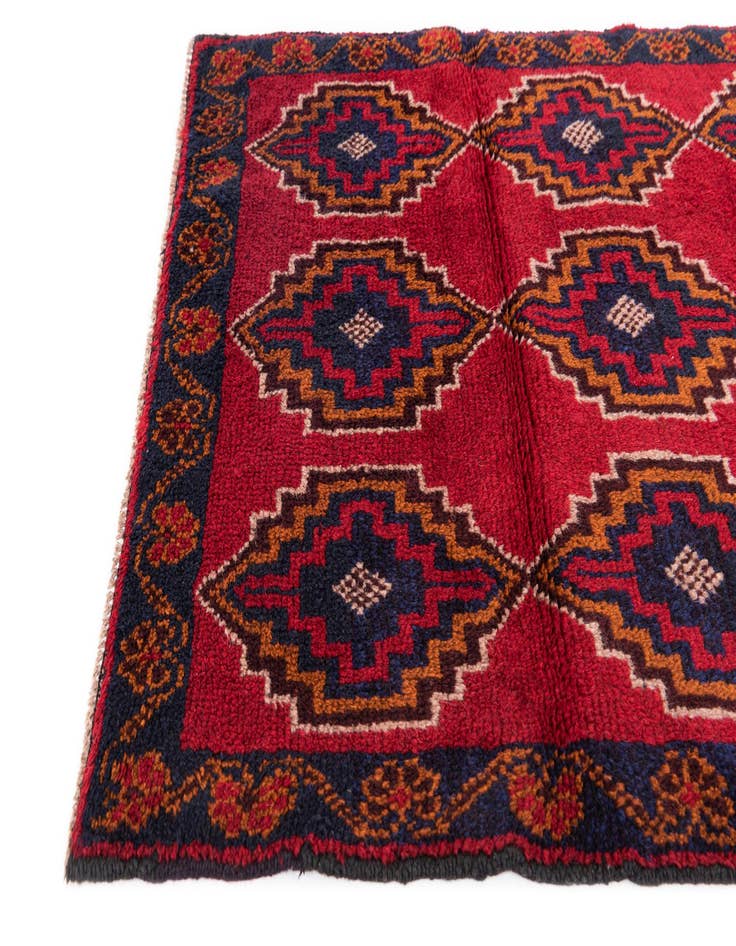 Detail image of 2' 9 x 4' 7  Hand Knotted Balouch Persian Wool Rug