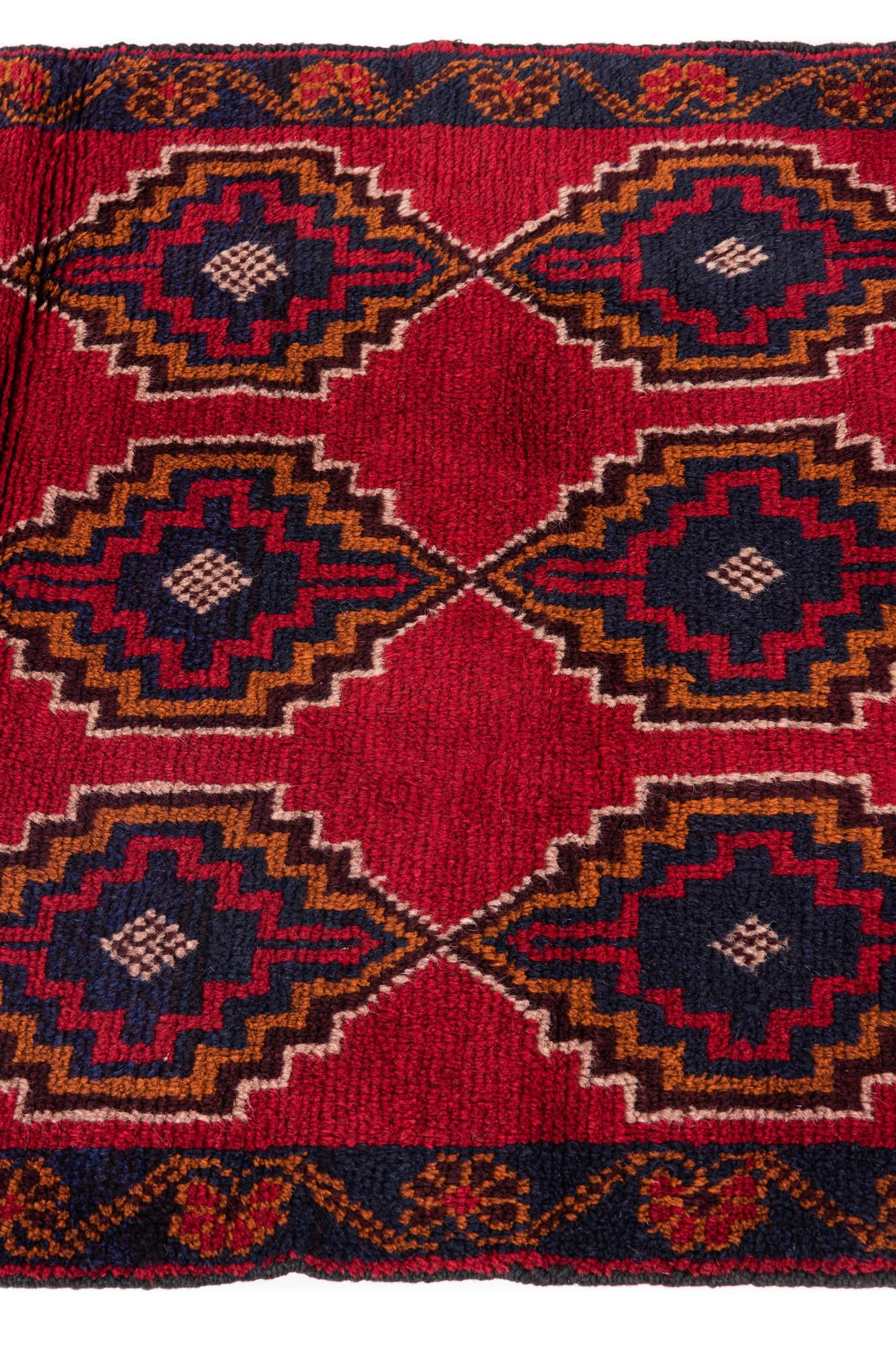 2' 9 x 4' 7 Hand Knotted Balouch Persian Wool Rug