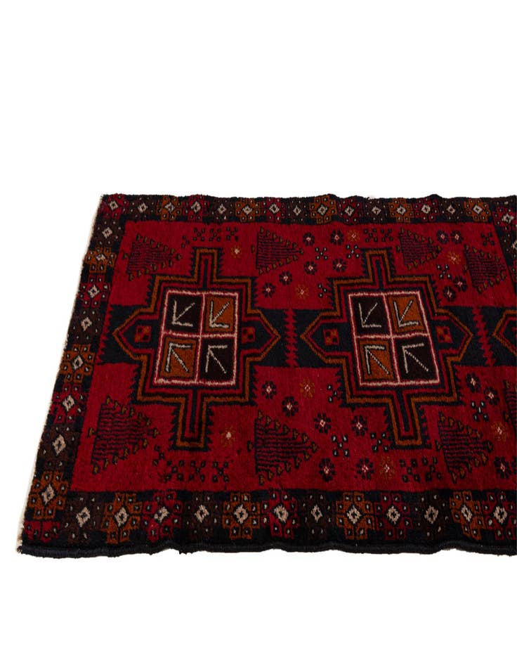 Detail image of 2' 10 x 4' 8  Hand Knotted Balouch Persian Wool Rug