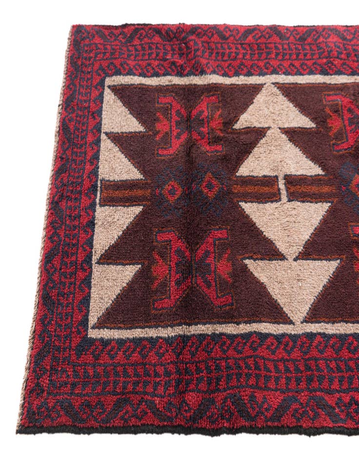 Detail image of 3' 1 x 4' 7  Hand Knotted Balouch Persian Wool Rug