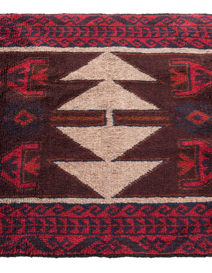 Detail image of 3' 1 x 4' 7  Hand Knotted Balouch Persian Wool Rug