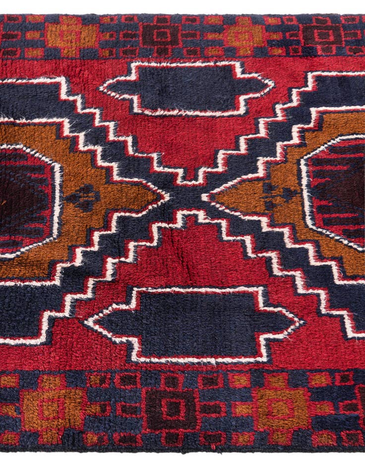 Detail image of 3' x 4' 6  Hand Knotted Balouch Persian Wool Rug