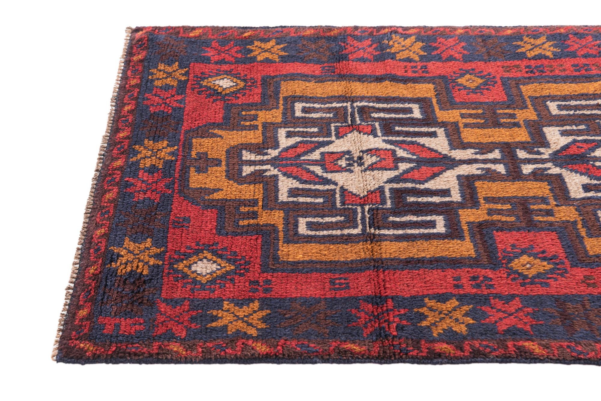 85cm x 140cm Hand Knotted Balouch Persian Wool Rug