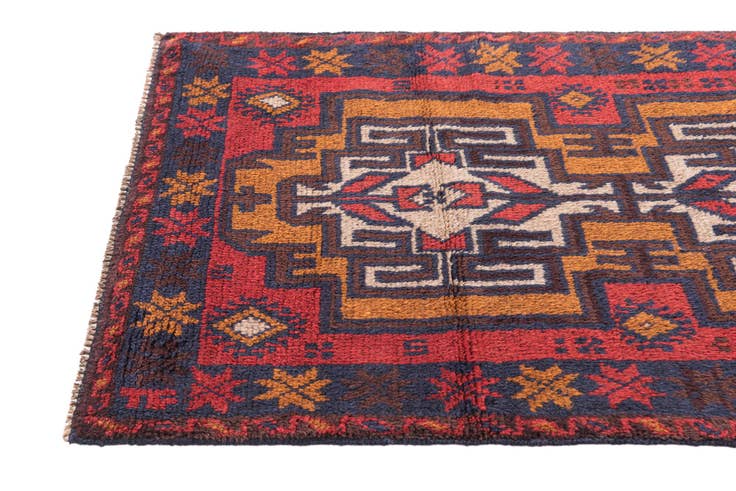 Detail image of 85cm x 140cm Hand Knotted Balouch Persian Wool Rug