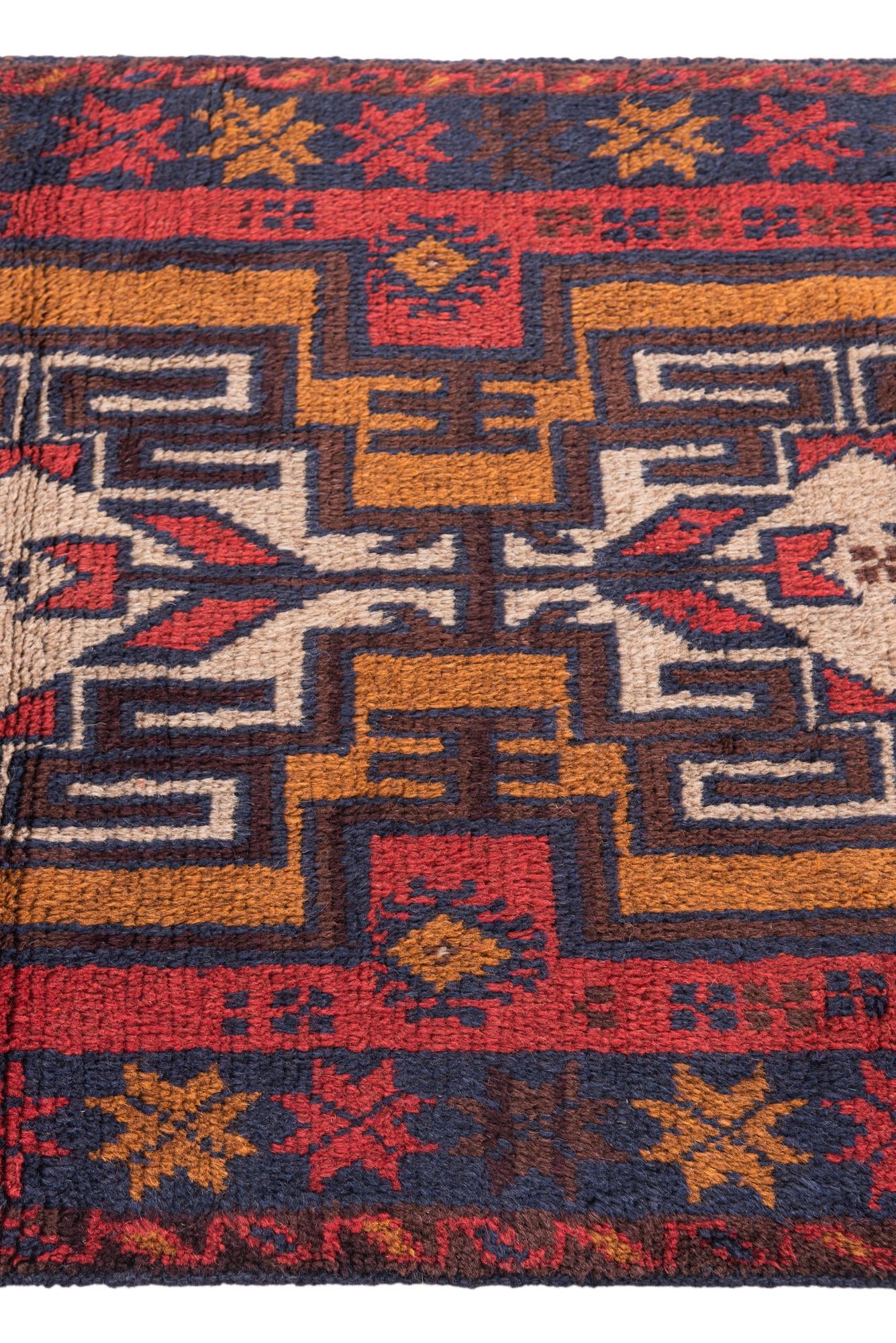 85cm x 140cm Hand Knotted Balouch Persian Wool Rug