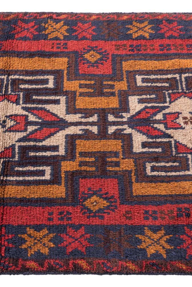 85cm x 140cm Hand Knotted Balouch Persian Wool Rug