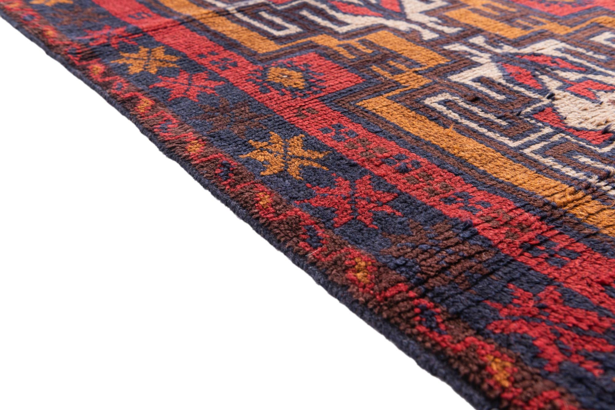 85cm x 140cm Hand Knotted Balouch Persian Wool Rug