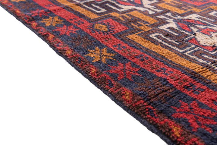 2' 10 x 4' 8 Hand Knotted Balouch Persian Wool Rug