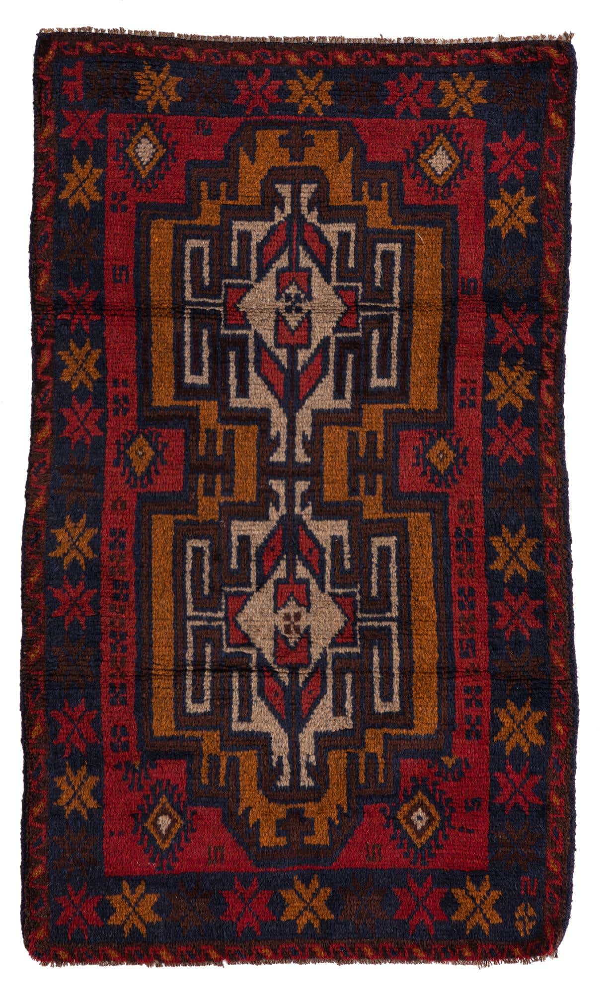 2' 10 x 4' 8 Hand Knotted Balouch Persian Wool Rug