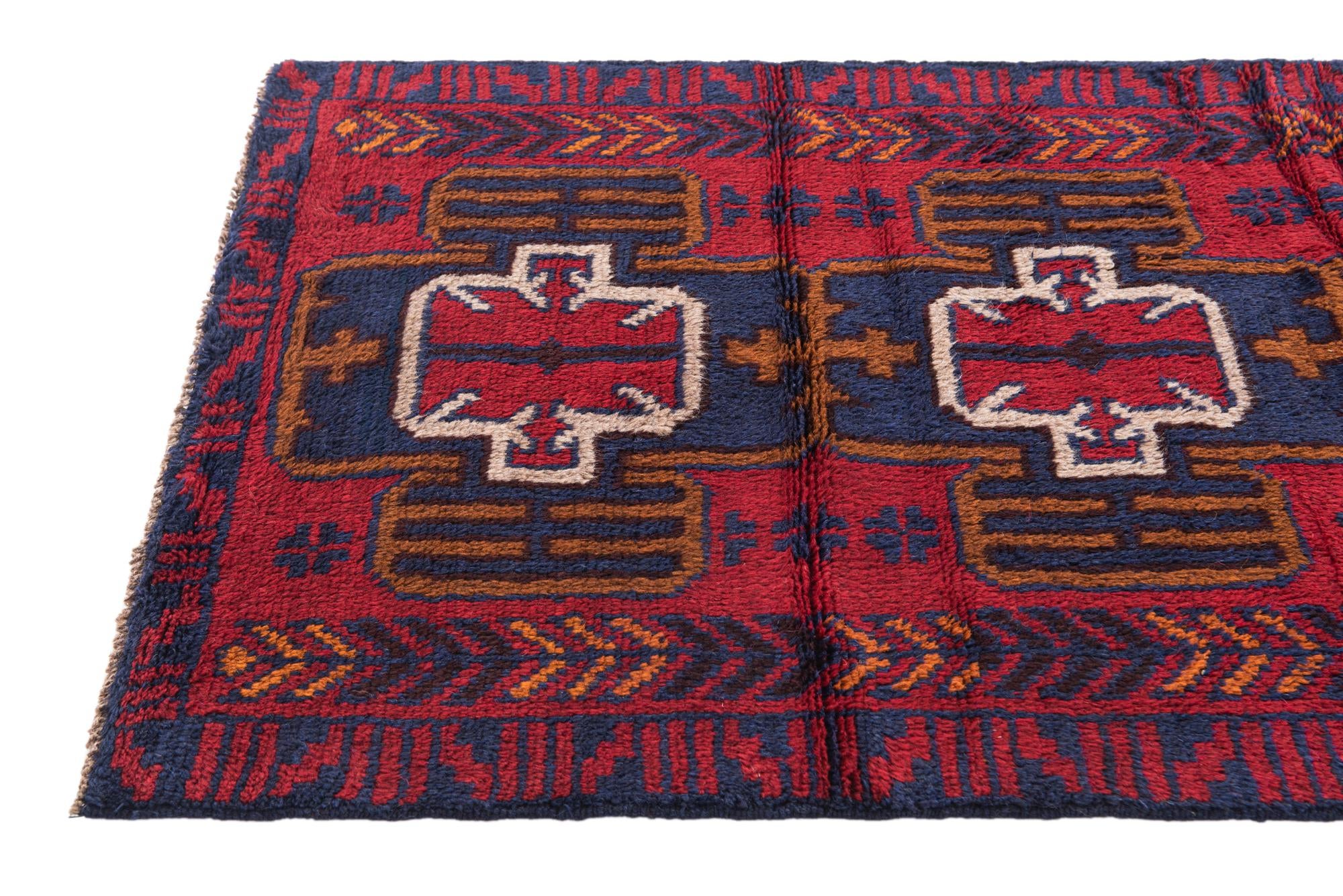 2' 10 x 4' 7 Hand Knotted Balouch Persian Wool Rug