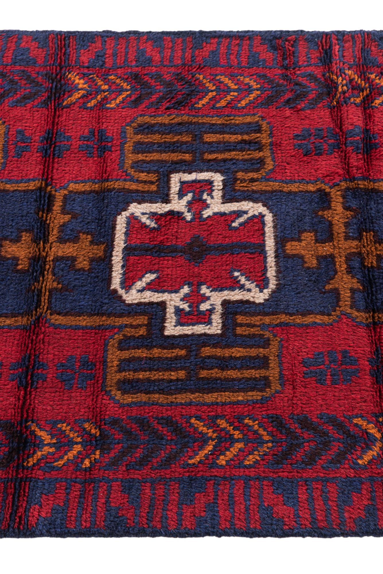 2' 10 x 4' 7 Hand Knotted Balouch Persian Wool Rug