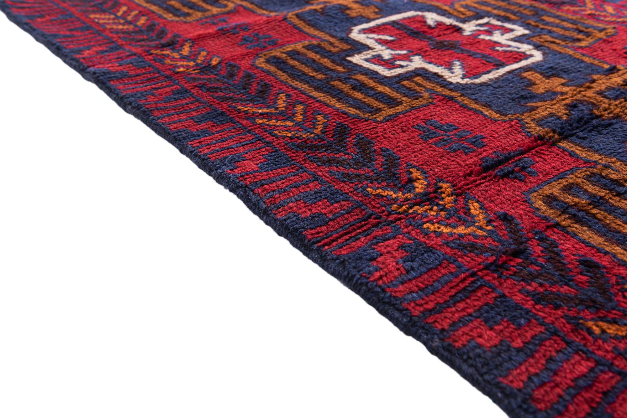2' 10 x 4' 7 Hand Knotted Balouch Persian Wool Rug
