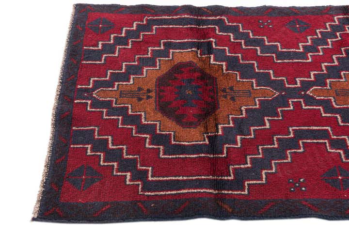 3' x 4' 8 Hand Knotted Balouch Persian Wool Rug