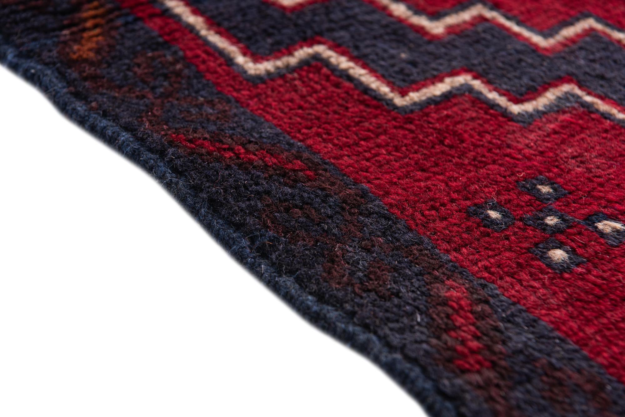 3' x 4' 8 Hand Knotted Balouch Persian Wool Rug
