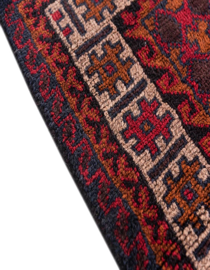 Detail image of 2' 10 x 4' 7  Hand Knotted Balouch Persian Wool Rug