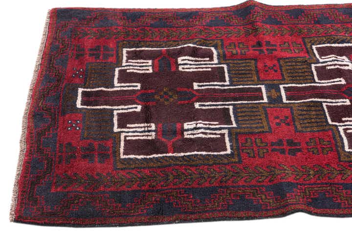 3' x 4' 8 Hand Knotted Balouch Persian Wool Rug