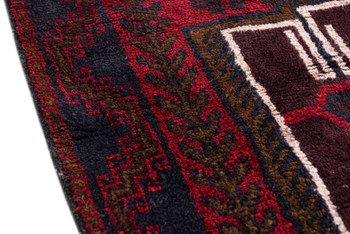 3' x 4' 8 Hand Knotted Balouch Persian Wool Rug