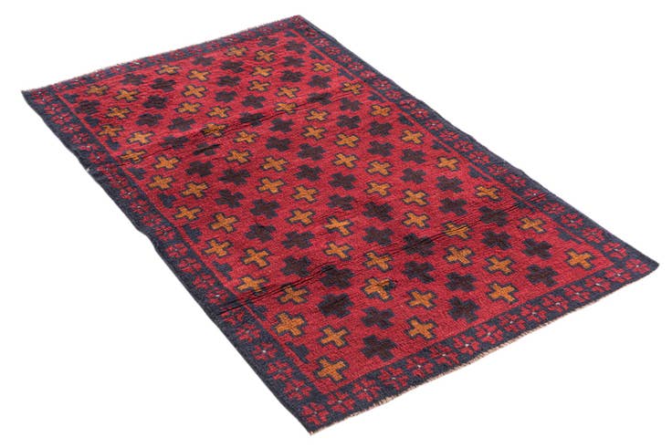Detail image of 85cm x 135cm anudado a mano Balouch Alfombra Persa Lana