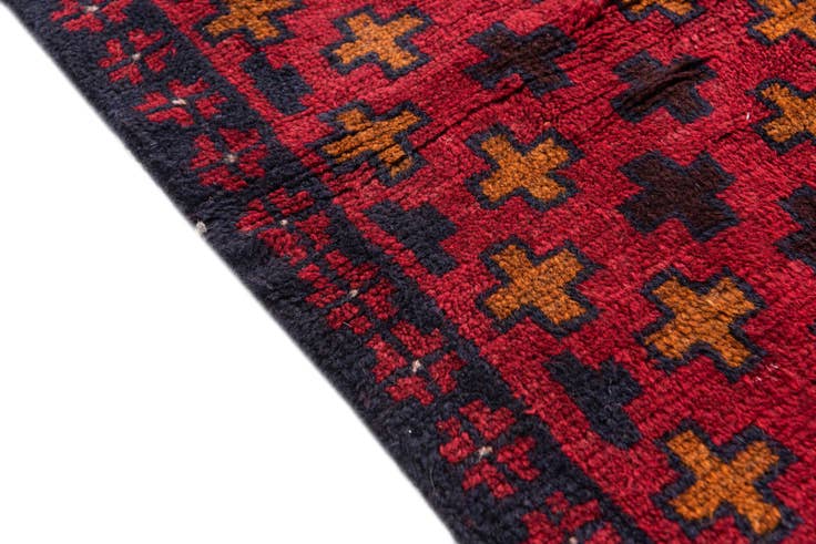 Detail image of 2' 10 x 4' 5 Hand Knotted Balouch Persian Wool Rug