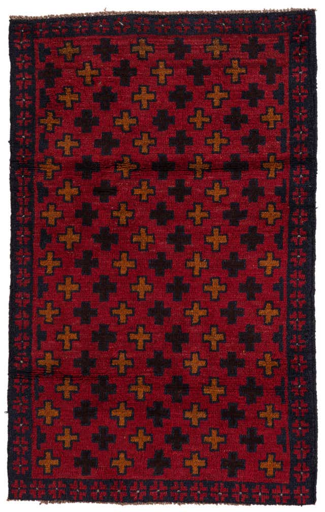 85cm x 135cm anudado a mano Balouch Alfombra Persa Lana