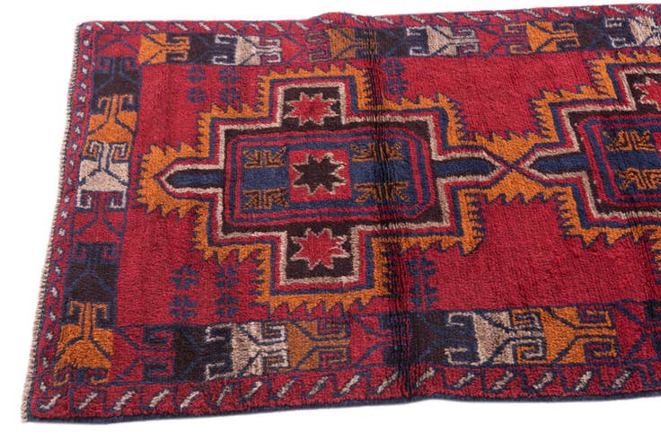 Detail image of 2' 9 x 4' 10 Hand Knotted Balouch Persian Wool Rug