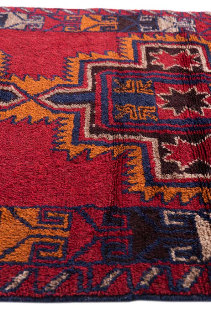 2' 9 x 4' 10 Hand Knotted Balouch Persian Wool Rug