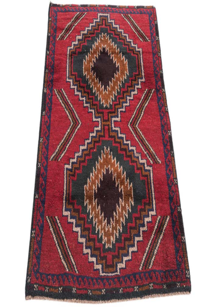3' x 4' 5 Hand Knotted Balouch Persian Wool Rug