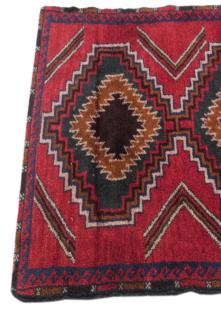 3' x 4' 5 Hand Knotted Balouch Persian Wool Rug